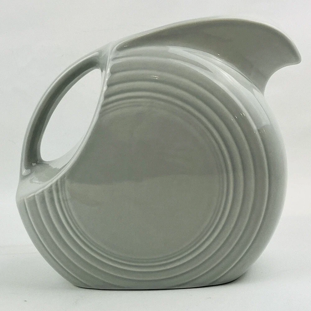 Fiesta The Year 2000‎ Pearl Gray Large Disk Pitcher Millennium Fiestaware HLC